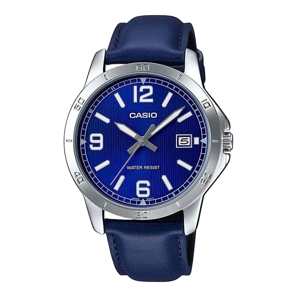 CASIO COLLECTION Mod. CASUAL DATE. LEATHER - BLUE WATCHES