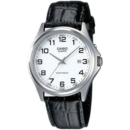CASIO COLLECTION Mod. DATE - LEATHER. WHITE WATCHES