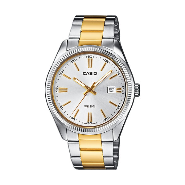 CASIO COLLECTION Mod. DATE. STEEL&GOLD - CHAMPAGNE WATCHES