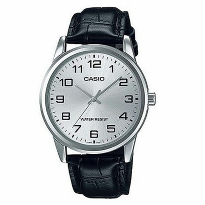 CASIO COLLECTION Mod. ONLY TIME. LEATHER - SILVER WATCHES