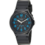 CASIO COLLECTION Mod. SIMPLE - BLUE wristwatch with a 43.5 mm resin case and strap, 5 ATM water resistance, quartz movement, and mineral dial.