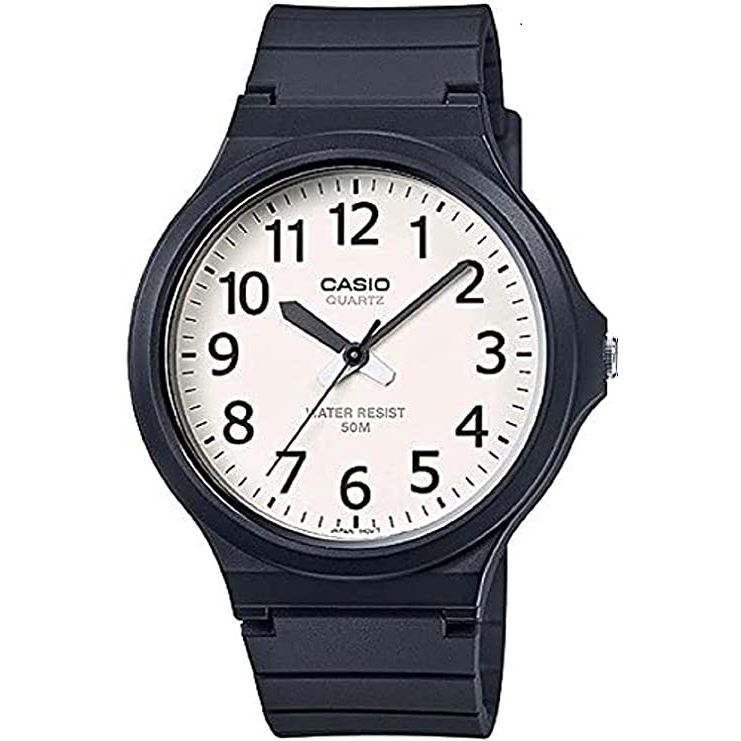 Alt Tag: CASIO COLLECTION Mod. SIMPLE - WHITE unisex quartz wristwatch, 5 ATM water resistant, resin case and strap, in official box.