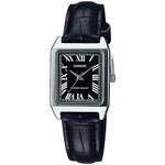 CASIO COLLECTION Mod. TANK. LEATHER - BLACK WATCHES