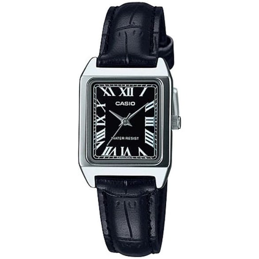 CASIO COLLECTION Mod. TANK. LEATHER - BLACK WATCHES