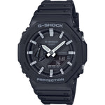 CASIO G-SHOCK Mod. OAK Black wristwatch, water resistant 20 ATM, carbon & resin case, resin strap, quartz movement, multifunction dial.