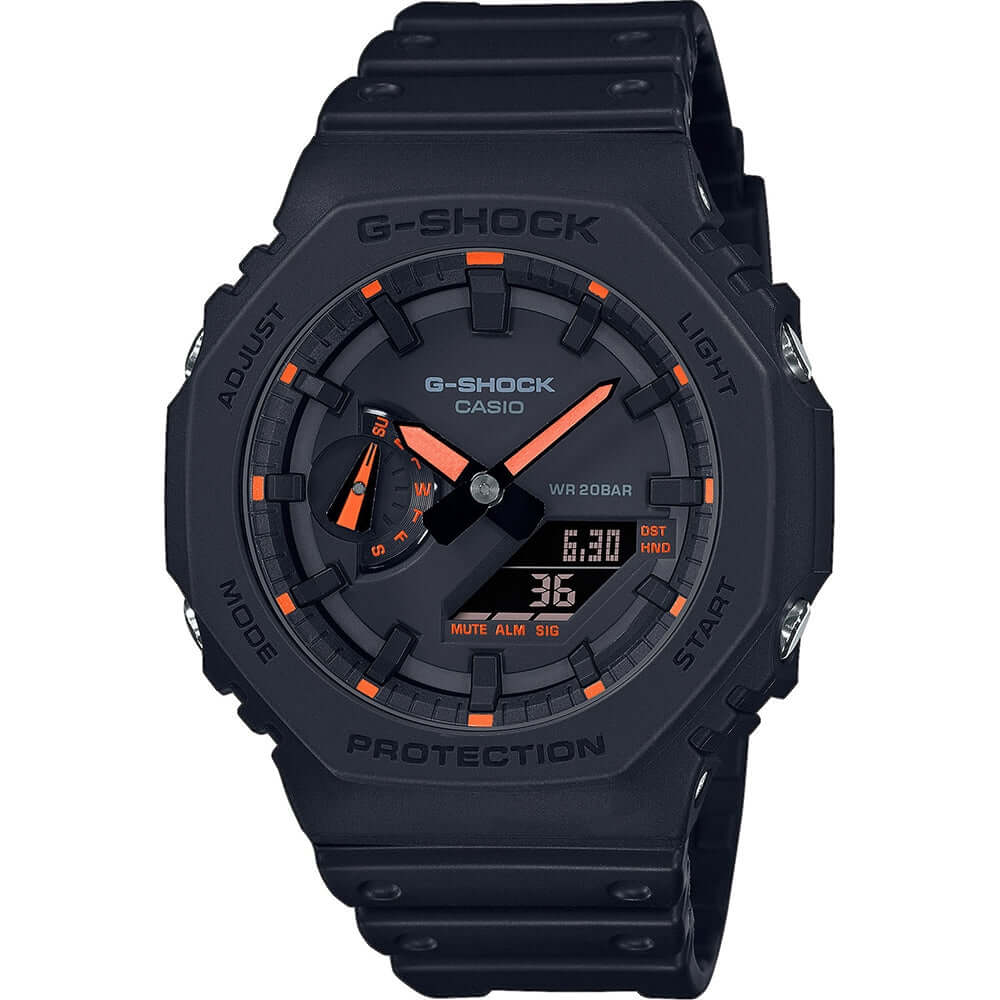 CASIO G-SHOCK Mod. OAK - Neon Orange Indexes