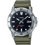 Alt Tag: CASIO SPORT COLLECTION Mod. DIVER 50M - BLACK wristwatch with 5 ATM water resistance, stainless steel case, and resin strap.