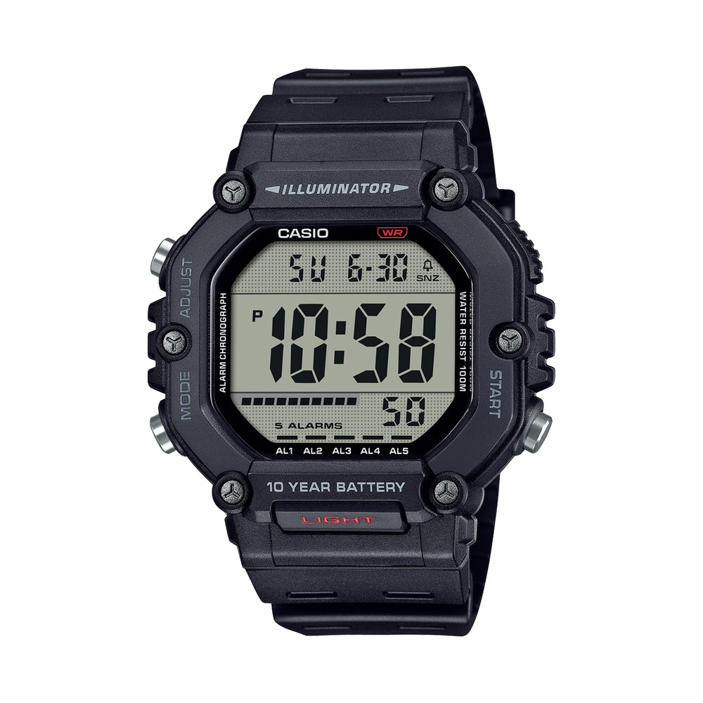 CASIO SPORT COLLECTION Mod. OVERSIZE 10 YEARS BATTERY - BLACK WATCHES