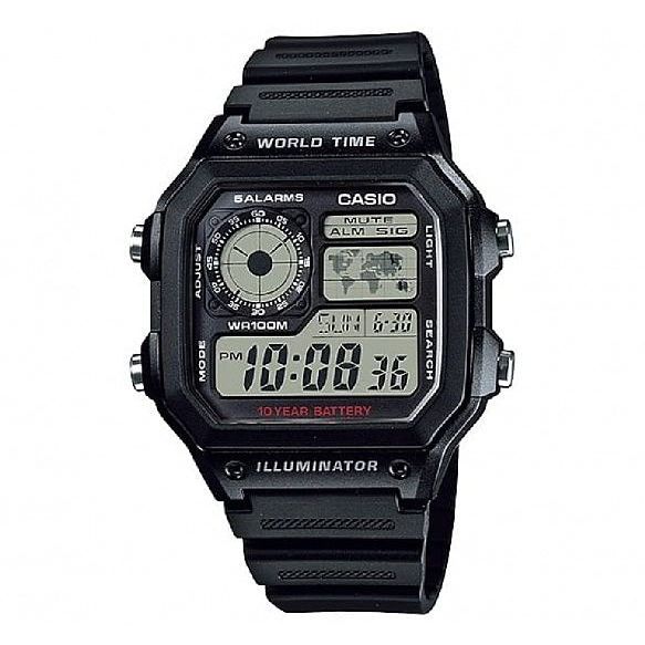 CASIO SPORT Mod. DIVER - WORLD TIME ILLUMINATOR 5 ALARMS - FUTURE CLASSIC COLLECTION - BLACK WATCHES