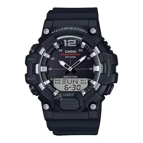 CASIO SPORT Mod. ILLUMINATOR - BLACK wristwatch, 10 ATM water resistant, multifunction quartz, resin case and strap, official packaging.