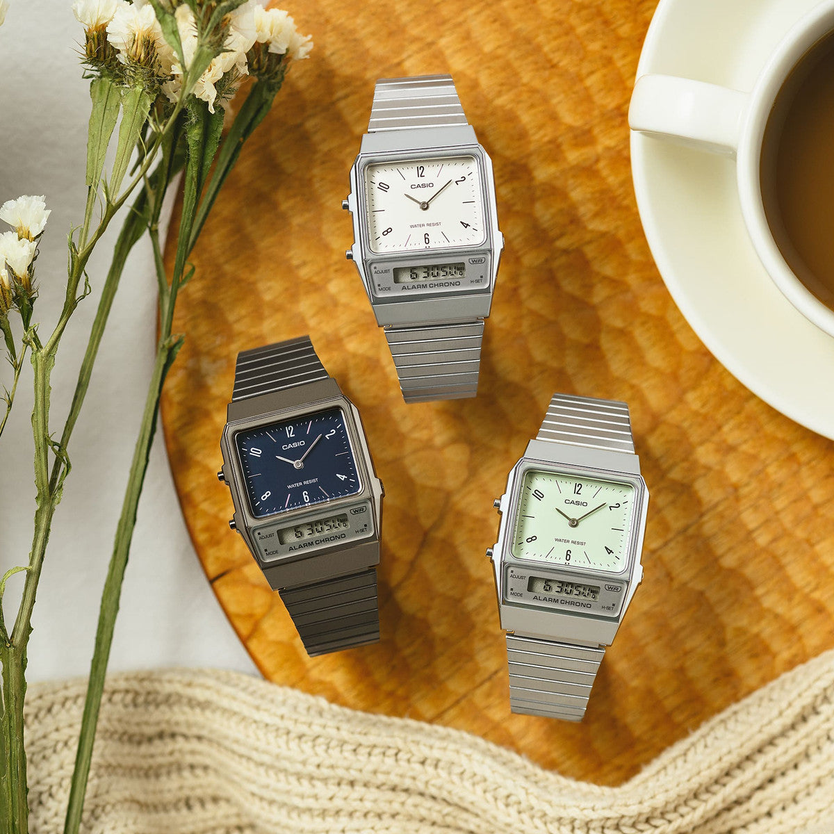 CASIO VINTAGE Mod. EDGY COLLECTION - CREAM WATCHES