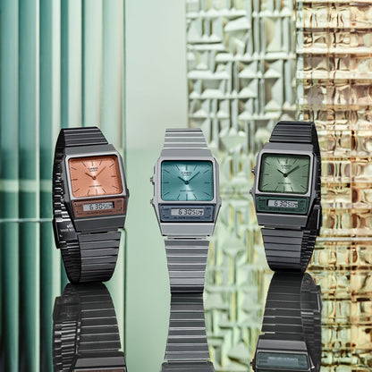 CASIO VINTAGE Mod. EDGY COLLECTION - FOREST GREEN WATCHES