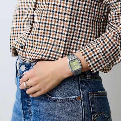 CASIO VINTAGE Mod. EDGY COLLECTION SUNRAY DIAL - GREEN LEMON WATCHES