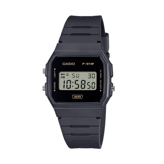 CASIO VINTAGE Mod. F-91 BIO RESIN STRAP - BLACK WATCHES
