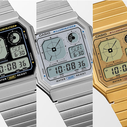 CASIO VINTAGE Mod. RETRO FUTURE EDGY COLLECTION - SILVER WATCHES
