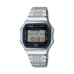 CASIO VINTAGE Mod. SILVER -BLUETOOTH® SMARTPHONE LINK wristwatch with accelerometer and step counter, unisex resin and SS bracelet, quartz movement.