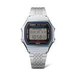 CASIO VINTAGE Mod. SILVER -BLUETOOTH® SMARTPHONE LINK watch with built-in accelerometer and steps counter, unisex, water resistant.