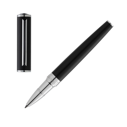 CERRUTI WRITING FASHION ACCESSORIES Mod. NST0965A sleek black pen with silver detailing