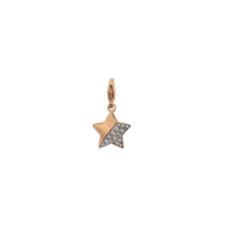 CHARMS RUE DES MILLE MOD. CNZ-007 STE star-shaped charm with glitter accents.