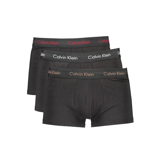 Calvin Klein Black Cotton Men Boxer tri-pack with iconic elastic waistband for ultimate comfort and style.