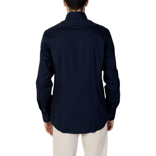 Calvin Klein Blue Cotton Shirt CA-10283000010-IT41 | L