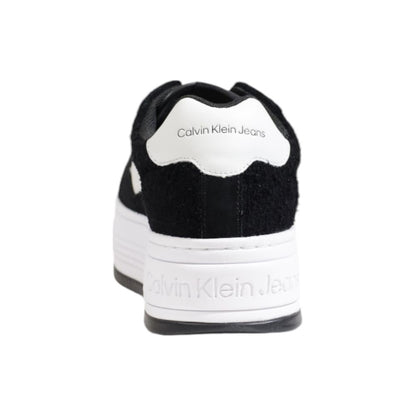 Calvin Klein Jeans Black Leather Platform Sneakers