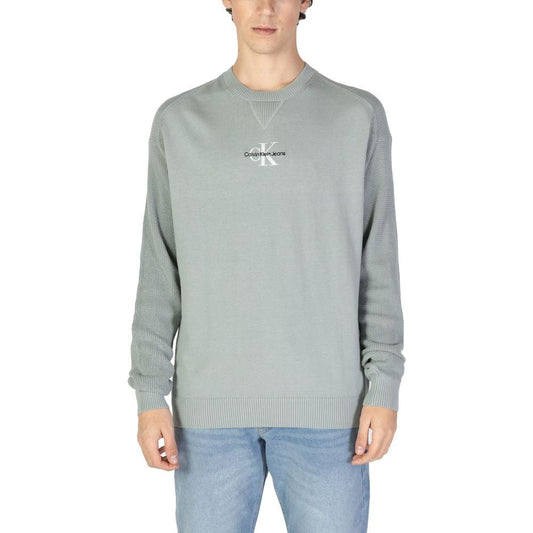 Calvin Klein Jeans Green Cotton Sweater 1728,71956299936,Calvin Klein Jeans,Green,IT52 | XL,Men,New with tags,Sweaters - Men - Clothing Calvin Klein Jeans CA-15729102482-IT52 | XL