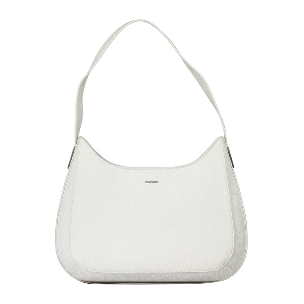 Calvin Klein White Polyester Women Handbag with elegant design and single shoulder strap