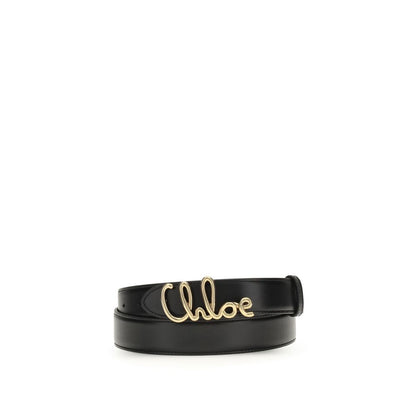 Chloé Black Calf Leather Bos Taurus Belt