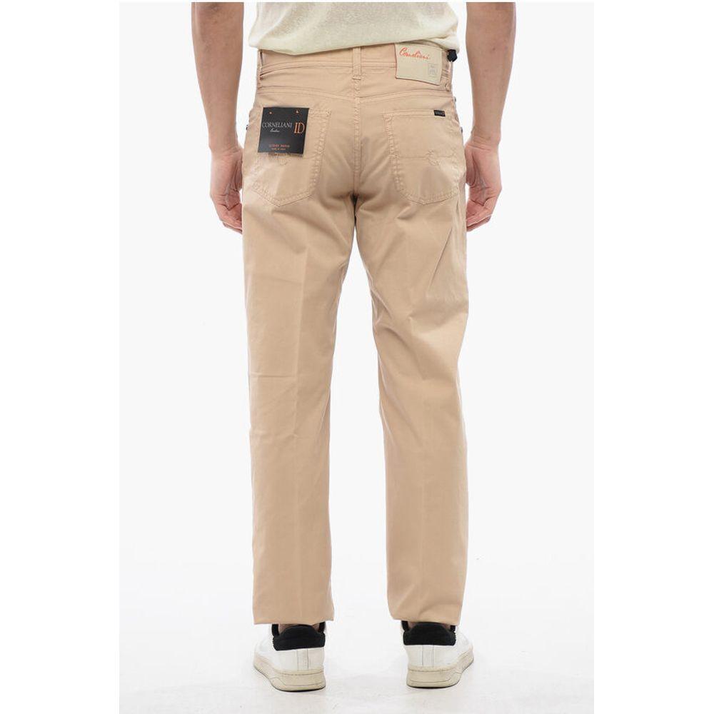 Corneliani ID Solid Color Stretch Cotton 5-Pocket Pants