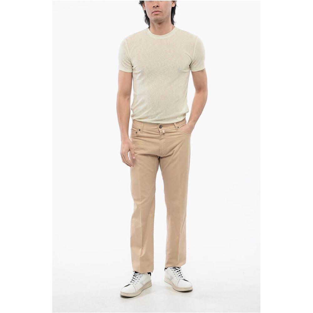 Corneliani ID Solid Color Stretch Cotton 5-Pocket Pants