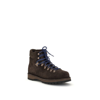Diemme Black Calf Leather Bos Taurus Lace-Up Boots with padded lining for comfort on alpine and urban terrain.