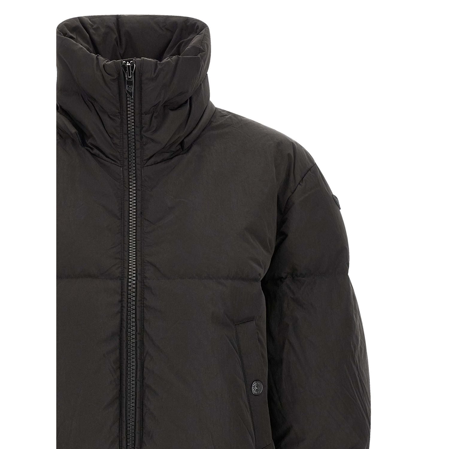 Diesel Black Polyamide Full-Length Jacket