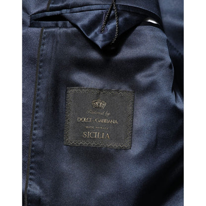 Dolce & Gabbana Black 3 Piece Wool Silk Blend Suit SICILIA