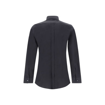 Dolce & Gabbana Black Elastane Dress Shirt