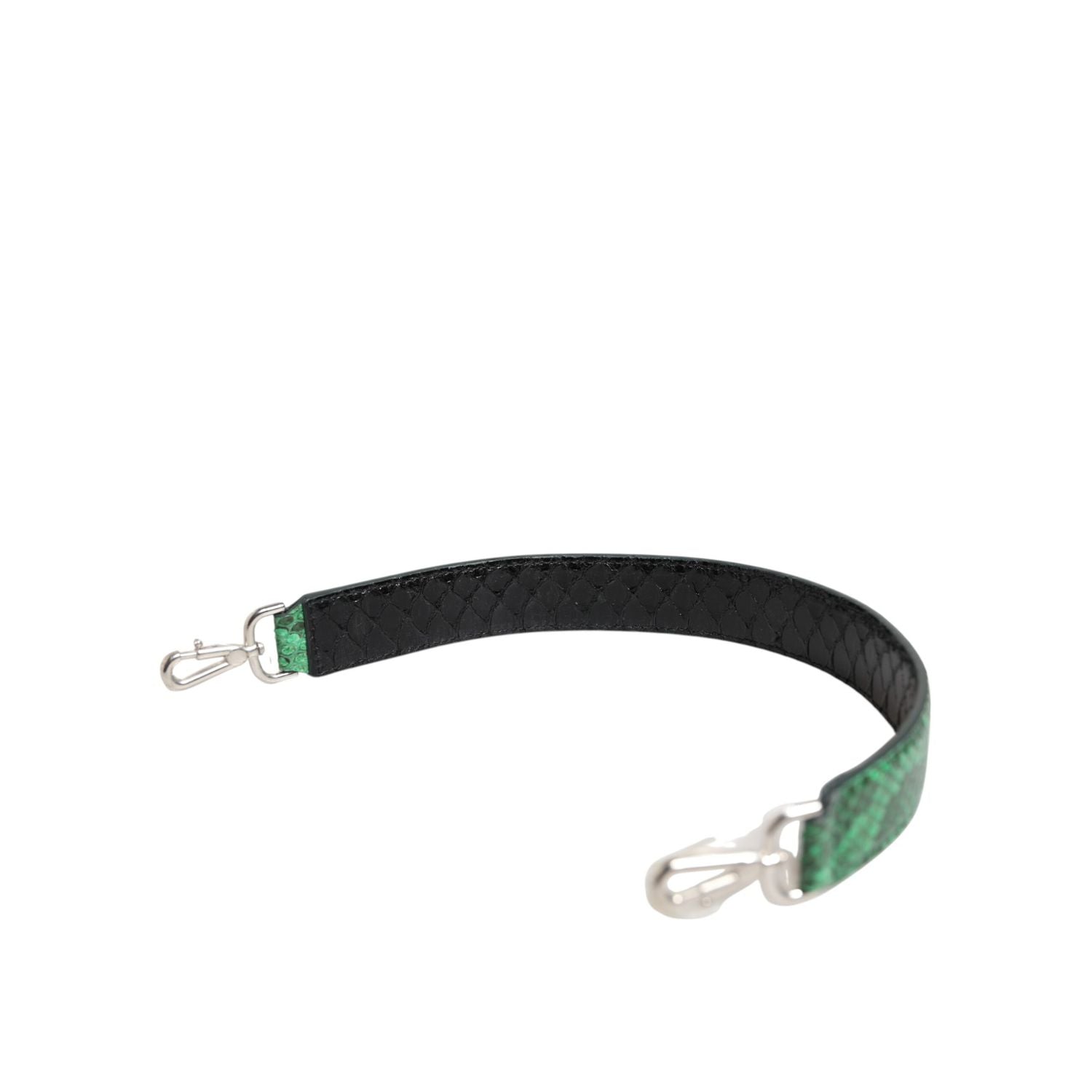Dolce & Gabbana Black Green Exotic Leather Bag Shoulder Strap