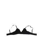 Dolce & Gabbana Black Lace Triangle Bralette Wireless Underwear with adjustable straps and elastic underband.