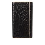 Dolce & Gabbana Black Leather Embossed Exotic 3000mAh Power Bank Charger USB, elegant black leather design, portable charging accessory