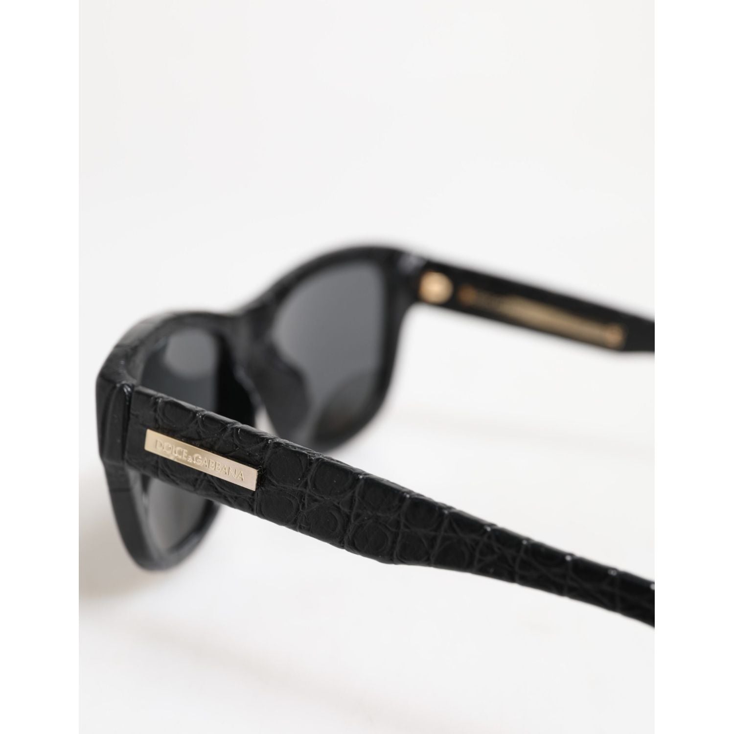 Dolce & Gabbana Black Leather Frame DG4177 Tinted Lens Sunglasses