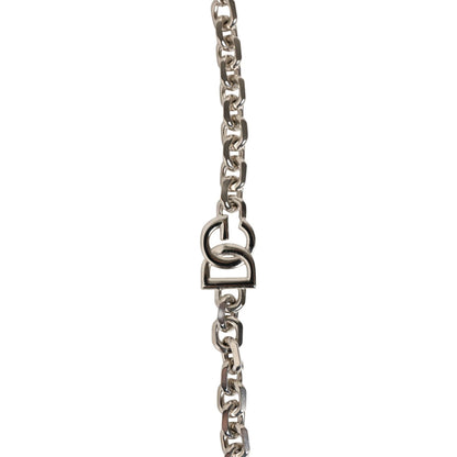 Dolce & Gabbana Black Leather Pearl Chain Bag Accessory Shoulder Strap