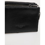 Dolce & Gabbana Black Leather Zip Logo Keyring Coin Purse Keyring Wallet with logo-embossed detail.