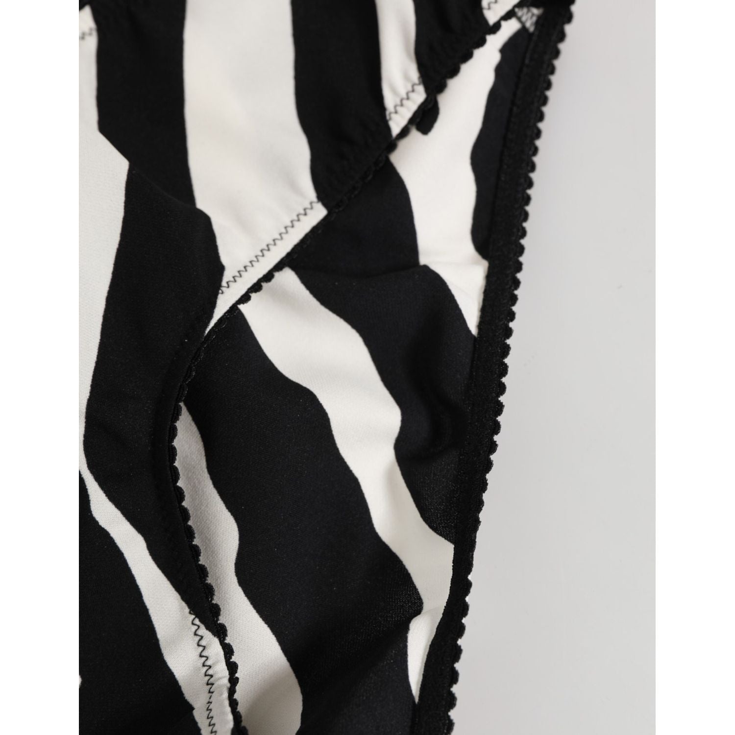 Dolce & Gabbana Black White Zebra Print Slip Briefs Underwear