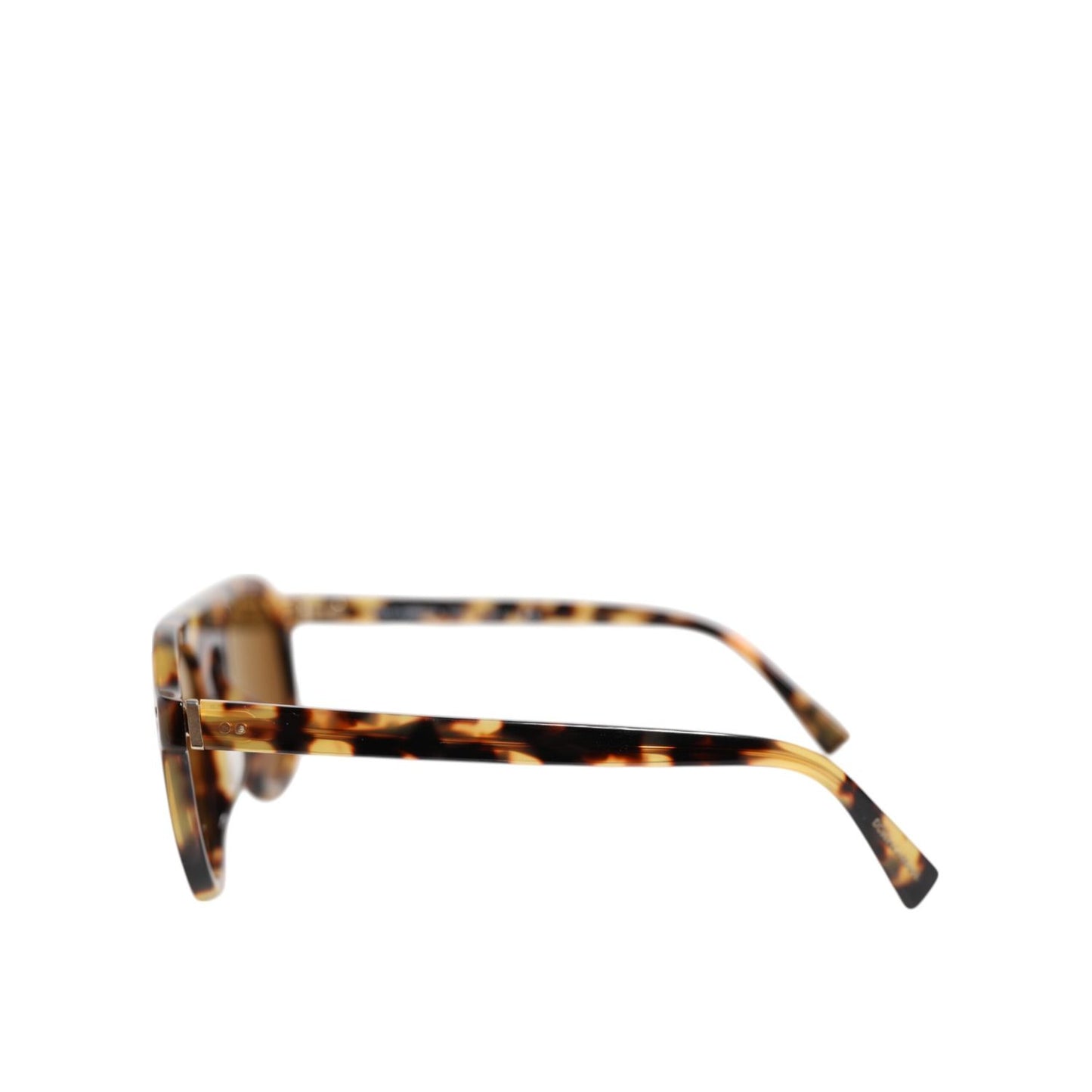 Dolce & Gabbana Brown Acetate Round Leopard Print Eyewear Sunglasses