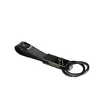 Dolce & Gabbana Brown Leather DG Plaque Double Keyring Holder Keychain