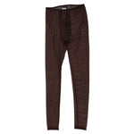 Dolce & Gabbana Brown Nylon Logo Lace Leggings Pants Underwear, 100% Authentic, sleek body-hugging silhouette, Italian made luxe design.