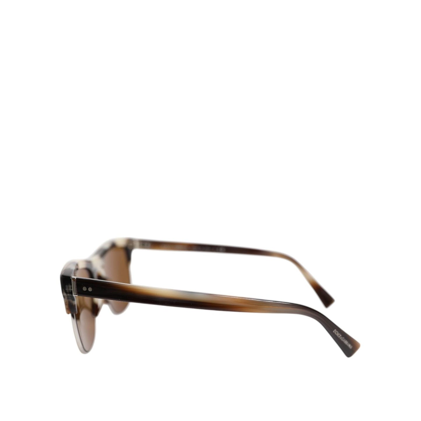 Dolce & Gabbana Brown Striped Acetate Square DG4305 Eyewear Sunglasses