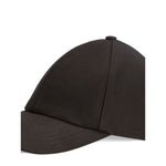 Dolce & Gabbana Cotton baseball cap with black tonal stitching and curved brim