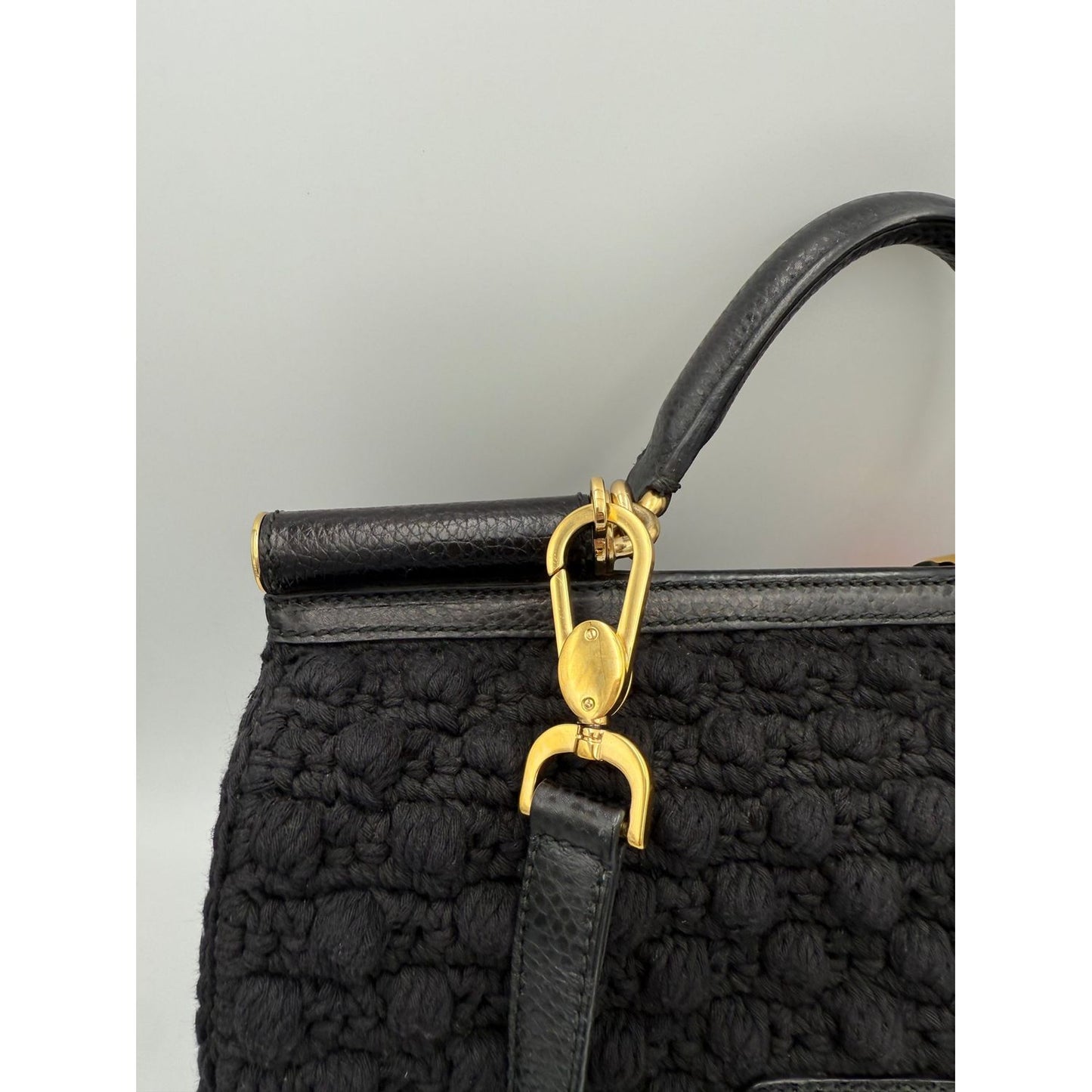 Dolce & Gabbana DOLCE & GABBANA Sicily Python and Macramé Handbag