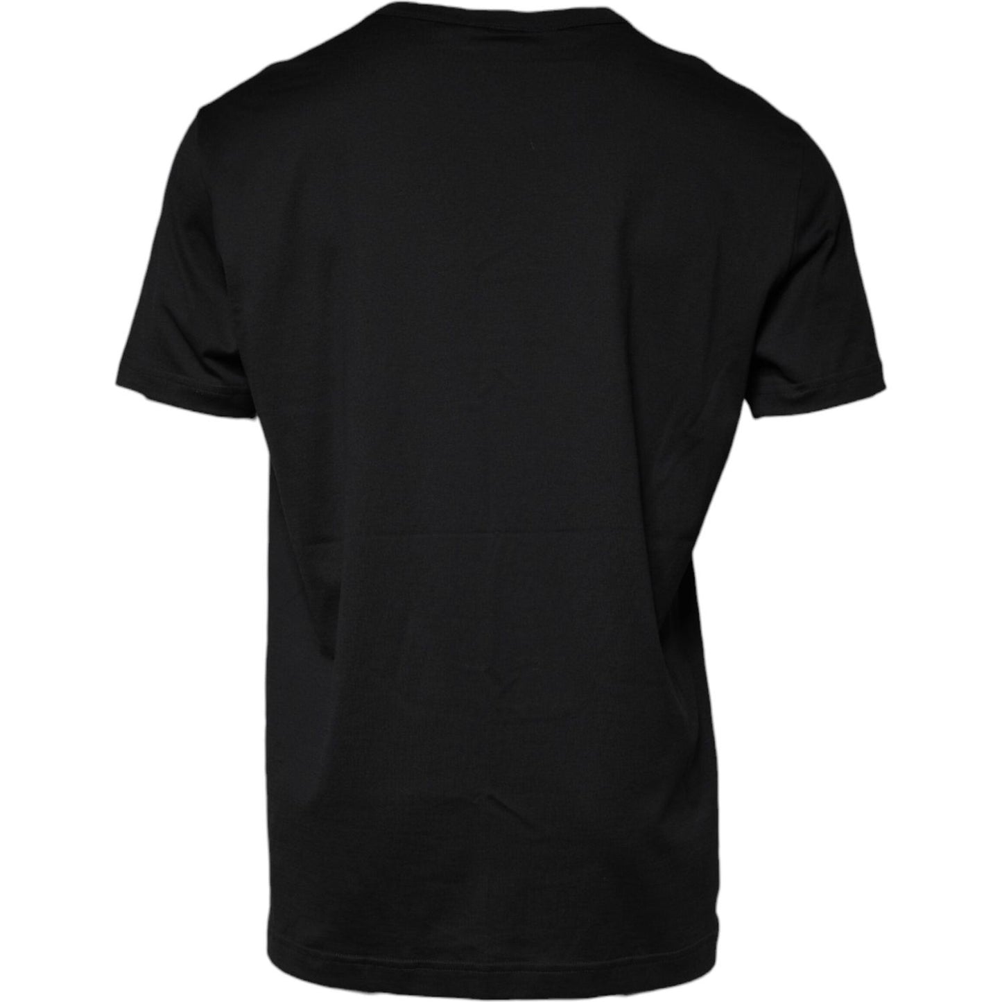 Dolce & Gabbana Black Cotton Shorts Sleeves Crewneck T-shirt TSH86907-54