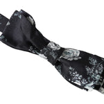Dolce & Gabbana Black Floral Fantasy Adjustable Neck Men Bow Tie Dolce & Gabbana Dark Slate Gray